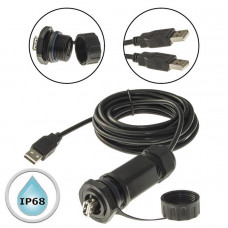 Герметичный разъем M25USBZ1-20G1M 2.0G-1M