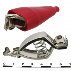 Зажим,крокодил 8-0049 red