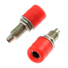Штекер,гнездо,клемма Z011 4mm panel jack RED