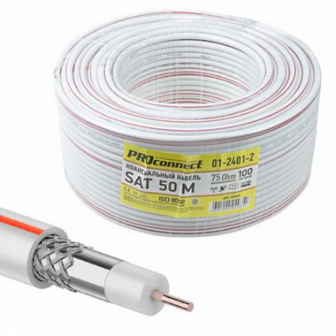 Коаксиальный кабель 01-2401-2 SAT 50 M 75% 100м(б)