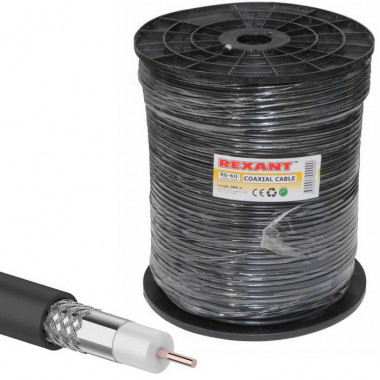 Коаксиальный кабель 01-2204 RG-6U 64% 305м(ч)