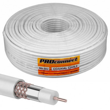 Коаксиальный кабель 01-2206 RG-6U+Cu 48% 100м(б)
