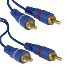аудио / видео шнур 2 RCA - 2 RCA BL 1.5m