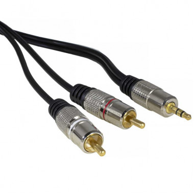 аудио / видео шнур Stereo 3,5 mm - 2 RCA GM 1.5m