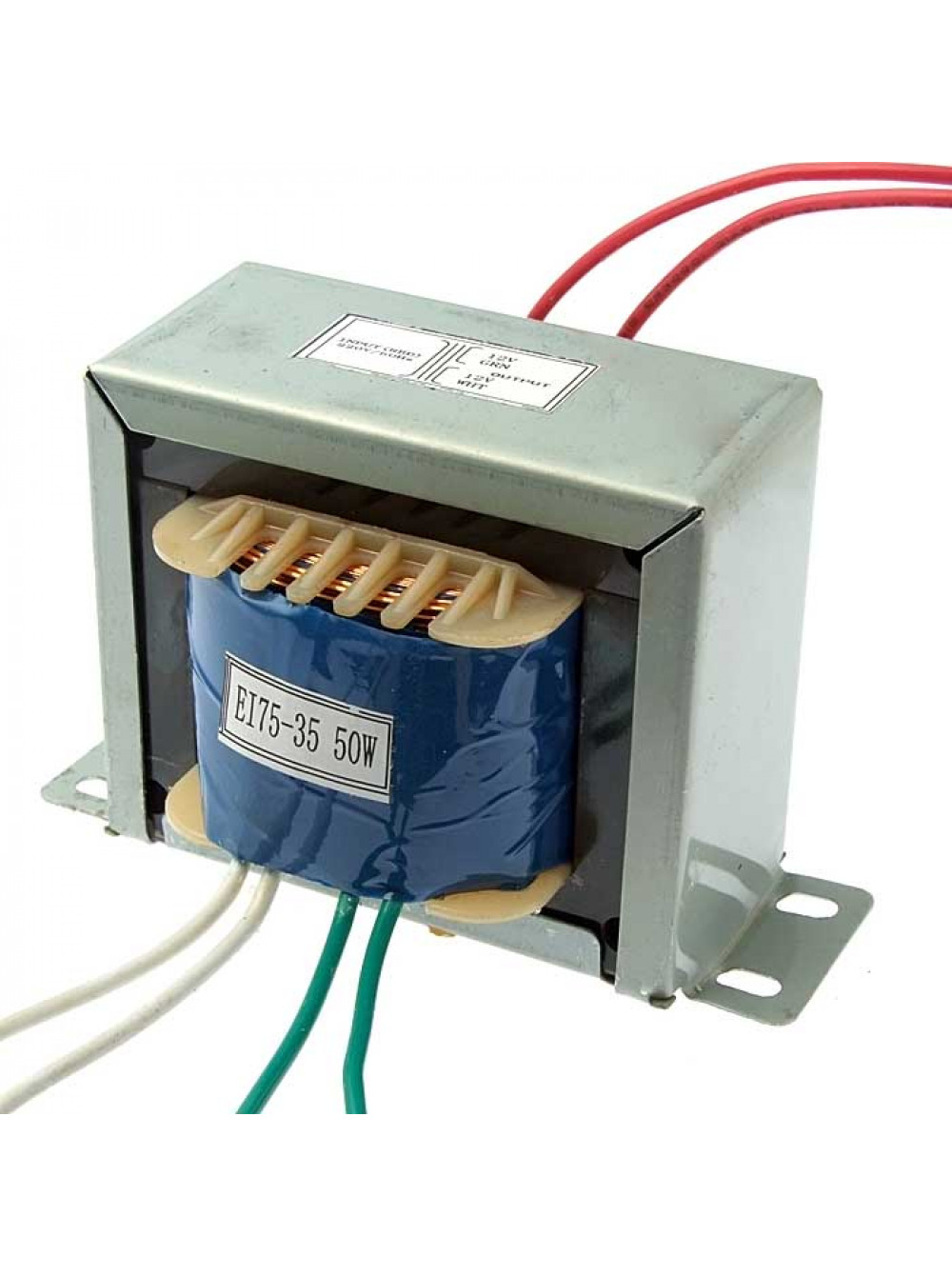 Трансформатор 50Гц EI75*35 220v to 2x12v 50W купить с быстрой доставкой и  отправкой по России.