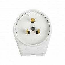 Вилка электрическая ВШ 2P+PE 250В белая