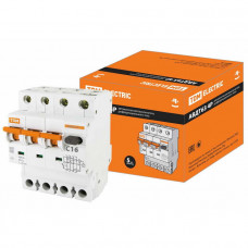 Автоматический выключатель АВДТ 63 4P(3Р+N) C16 30мА 6кА тип А