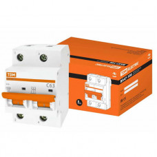 Автоматический выключатель ВА47-100 2Р 63А 10кА х-ка С