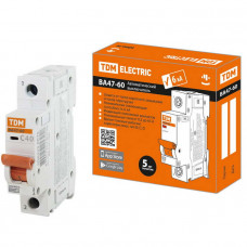 Автоматический выключатель ВА47-60 1Р 40А 6кА х-ка С