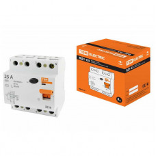 Автоматический выключатель ВД1-63 4Р 25А 30мА
