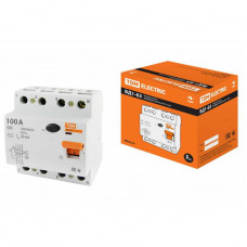 Автоматический выключатель ВД1-63 4Р 100А 30мА