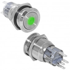 Тип переключателя - Кнопка серии LAS1-AGQ антивандальная с подсветкой LAS1-AGQ-11D/G/N on-(on)