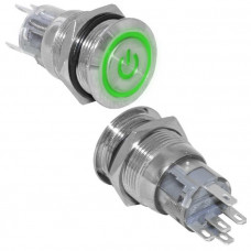 Тип переключателя - Переключатель поворотный серии LAS1-AGQ-Х антивандальный с подсветкой LAS1-AGQ-11ET/G/N on-(on)