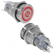 Тип переключателя - Кнопка серии LAS1-AGQ антивандальная с подсветкой LAS1-AGQ-11ZET/R/N on-on