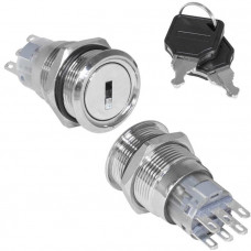 Тип переключателя - Кнопка серии LAS1-AGQ антивандальная с подсветкой LAS1-AGQ-11Y/21/N on-on