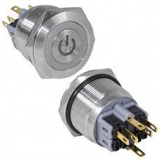 Кнопка антивандальная LAS2GQF-11ET/W/N on-(on)