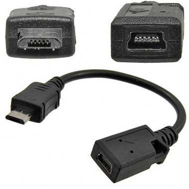 Компьютерный шнур MiniUSB-F to micro USB-M 0.1m