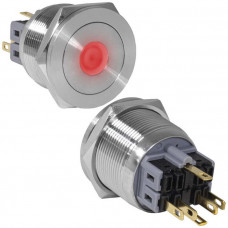 Кнопка антивандальная GQ25PF-11D/R/N on-(off)+off-(on)