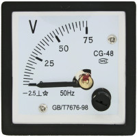 Вольтметр 75В (48х48)