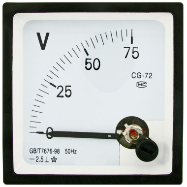 Вольтметр 75В (72х72)