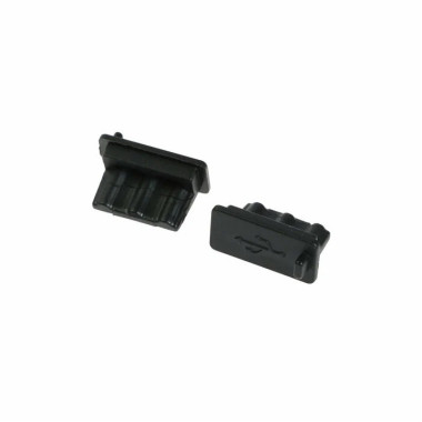 Rubber plug microUSB 01 black