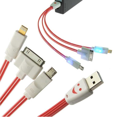 USB 1to 3 light line & smile 20cm
