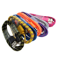 USB to MicroUSB round braid 1m