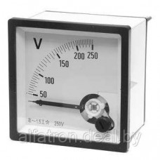 AC вольтметр 250В 50гц (72х72)